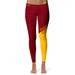 Women's Vive La Fete Maroon/Gold Iowa State Cyclones Plus Size Color Block Yoga Leggings