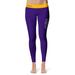 Women's Vive La Fete Purple/Gold UAlbany Great Danes Plus Size Solid Design Yoga Leggings