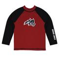 Toddler Vive La Fete Red/Black Stony Brook Seawolves Solid Contrast Rash Guard