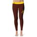 Women's Vive La Fete Brown/Gold Rowan Profs Plus Size Solid Design Yoga Leggings