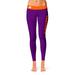 Women's Vive La Fete Purple/Orange Clemson Tigers Plus Size Solid Design Yoga Leggings