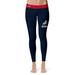 Women's Vive La Fete Navy/Red Samford Bulldogs Solid Design Yoga Leggings