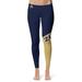 Women's Vive La Fete Navy/Gold Akron Zips Plus Size Color Block Yoga Leggings