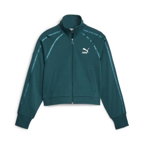 „Trainingsjacke PUMA „“T7 Damen““ Gr. M, grün (malachite green) Damen Jacken Übergangsjacken“