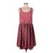 LC Lauren Conrad Casual Dress - A-Line Scoop Neck Sleeveless: Pink Dresses - Women's Size 8