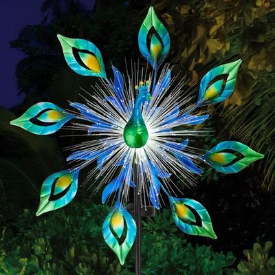 Peacock Glow Wind Spinner Multi Cool , Multi Cool