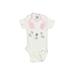 Gerber Short Sleeve Onesie: White Bottoms - Size Newborn