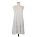 Old Navy Casual Dress - A-Line Scoop Neck Sleeveless: White Stripes Dresses - Women's Size Medium
