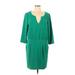 Trina Turk Casual Dress: Green Solid Dresses - Women's Size 10