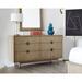 A.R.T. Finn 6 Drawer 68" W Solid Wood Double Dresser Wood in Brown | 38 H x 68 W x 20 D in | Wayfair 313131-2803