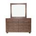 Carrollton 9 Drawer 68.25" W Double Dresser w/ Mirror Wood in Brown Michael Amini / Kathy Ireland Home Designs | Wayfair KI-CRLN050-60-407N