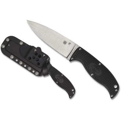 Spyderco Enuff 2 Knife by Sal Glesser 3.93in VG-10 Steel Serrated Blade Black FRN Handle FB31SBK2