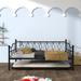 Red Barrel Studio® Bellavia Full Size Metal Daybed w/ Twin Size Adjustable Trundle Metal in Black | 36.6 H x 56.4 W x 79 D in | Wayfair