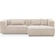 Ecksofa LEGER HOME BY LENA GERCKE "PIARA" Sofas Gr. B/H/T: 267 cm x 66 cm x 167 cm, Cord, Ottomane rechts, beige (hellbeige) Ecksofas