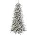 7.5ft. Flocked Livingston Fir Artificial Christmas Tree with Pine Cones and 1336 Bendable Branches - Nearly Natural T4498