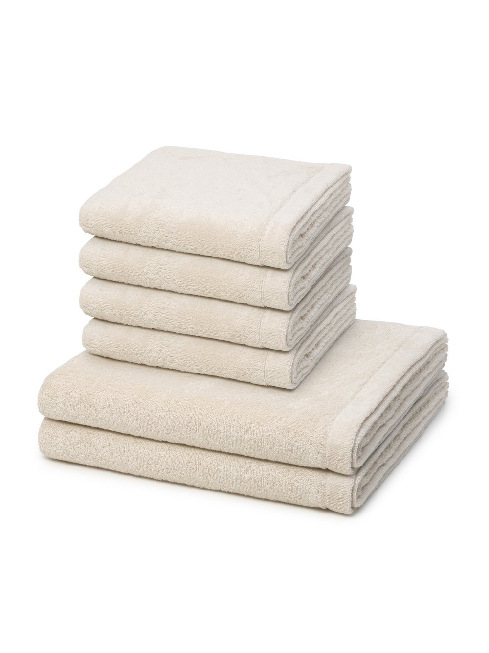 Cawö Handtuchset 6-teilig Damen beige, ONE SIZE Image