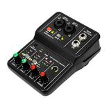 Honrane Audio Sound Mixer Sound Mixing Console Usb Plug-play Compact Sound Mixer Audio Interface Mixing Board Console