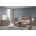 Jennifer 3 Piece Brown Modern Contemporary Solid Wood And Veneers Upholstered Panel Bedroom Set