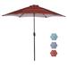 Red 8.6 ft Outdoor Market Umbrella with Tilt, Crank, UV Protection, Weather Resistance