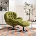 Modern Glam Velvet Armchair Accent Chair wth Ottoman for Living Room