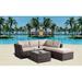 4-Piece PE Rattan Wicker Sectional Patio Set for Terraces, Garden & Yard, Ideal for Outdoor Enjoyment.