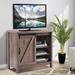 Classic Rustic Style TV Stand with Sliding Barn Door, Removable Door Panel, Entertainment Center, TV Cabinet for Living Room