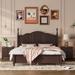 3-Pieces Bedroom Sets,Queen Size Wood Platform Bed and Two Nightstands