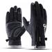 Winter Waterproof Gloves For Men Women Touch Screen Cycling Gloves Warm Fleece Inner Full Finger Gloves For for Running Driving Hiking and Skiing