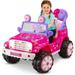 Kid Trax Disney s Minnie Mouse 6V Ride-On Toy Flower Power 4x4 Battery Powered Outdoor Toy Kids Ages 3-5 and Up to 60 lbs Working Headlights Sounds Pink Minnie Mouse Ride On Toddler Girls Boys