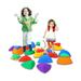 Stepping Stone for Kids Body Coordination Exercising Balance Ability Promoting River Stone for Chlild Obstacle Courses Sensory Toys for Toddles Set of 25