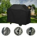 Grill Cover BBQ Grill Cover Waterproof Weather Resistant Rip-Proof Anti-UV Fade Resistant with Fixable Windscreen Buckle Gas Grill Cover for Weber Char Broil Nexgrill Grills etc. Black