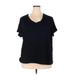 Sonoma Goods for Life Short Sleeve T-Shirt: Black Tops - Women's Size 3X