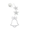 Christmas Garland Light Suction Cup Hook Light Up Love Heart Elk Bell Snowman Santa Moon Star Shape Warm Xmas Holiday Decoration Window Lamp Pendant -Tinkle Bell