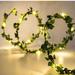 32.8ft 100 LED Solar Fairy Lights with Artificial Ivy Leaves Solar Plant Vine Lights Outdoor Vine String Lights Hanging Ivy Lights for Camping Party Garden Yard Fences Walls Windows