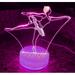 YSTIAN 3D Ballet Night Light Led Touch Switch Decor Table Desk Optical Illusion Lamps 7 Color Changing Lights LED Table Lamp Xmas Home Love Birthday Children Kids Decor Toy Gift