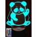 YSTIAN 3D Panda led Night Light Lamp Illusion Night Light 16 Color Changing Table Desk Decoration Lamps Gift Acrylic Flat ABS Base USB Cable Toy