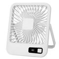 [Pack of 2] Mini Desktop Cooling Fan Rechargeable Battery Powered Personal Fan Speed Adjustment Strong Airflow Quiet Travel Fan with LCD Display for Home Office T