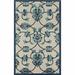 HomeRoots 8 x 10 ft. Blue Floral Non Skid Indoor & Outdoor Rectangle Traditional Area Rug - Blue - 8 x 10 ft.