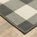 HomeRoots 5 x 8 ft. Gray & Ivory Gingham Indoor & Outdoor Area Rug - Gray Ivory - 5 x 8