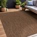 Beverly Rug Indoor/Outdoor Area Rugs Waterproof Patio Porch Garden Carpet Gold Brown 9 x12