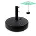 19 Umbrella Round Base Stand with Steel Umbrella Holder Water or Sand Fillable for Outdoor Patio Market Lawn Garden 50lbs Weight Capacity Black