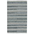Kobi 5 x 8 Indoor Outdoor Medium Area Rug Multicolor Striped Pattern Blue- Saltoro Sherpi