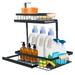 Under Sink Organizer 2 Tier Metal Under Sink Organizer Pull-Out Under Sink Storage Rack Multifunctional Slide Out Drawer Under Cabinet Storage Organizer Extendable Under Cabinet Shelf for Kitchen