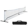 ZENSTYLE 22FT Portable Pickle ball Net Soccer Tennis Net Game Set System with Metal Frame Stand Area Signs and Carrying Bag