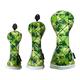 Golf Headcovers Golf Club Head Covers PU Leather Professional Golf Club Protectors Golf Driver Head Covers Golfer Equipment 3pcs Green