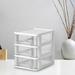 Gyedtr Plastic Storage Bins with Drawers Small Storage Containers Desk Organizer with Drawers for Office School Stationary Clear Drawers for Finding Items Easily Clearance