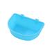 Biplut Dog Food Bowl Wear-resistant Anti-deformed Smooth Surface Hanging Solid Color Feed Water Non-slip Dog Bowls Pet Feeder for Pet Cage (Blue)