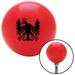 American Shifter Black Eagle Coat of Arms Red Shift Knob with M16 x 1.5 Insert Shifter Auto Manual