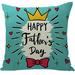 Dtydtpe Fall Pillow Covers Father s Day Pillowcase Cartoon Style Linen Digital Printing Pillowcase