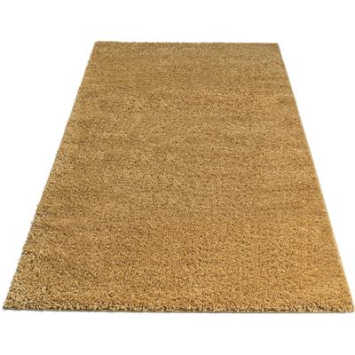 Hochflor-Teppich MY HOME "Viva" Gr. 4, gelb (ockergelb), B:160cm H:45mm L:230cm, Kunstfaser, Teppiche, Uni Farben, einfarbig, besonders weich und kuschelig, Kundenliebling Image